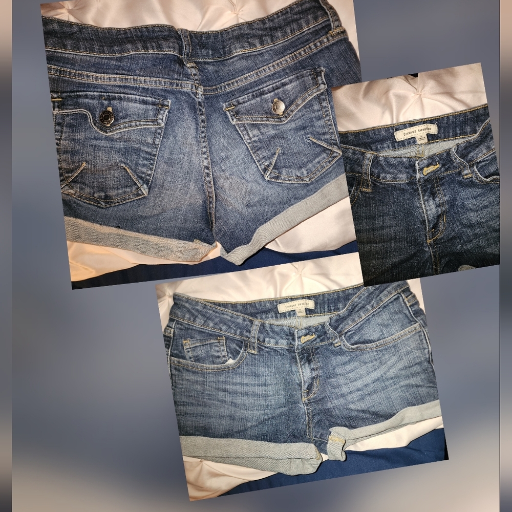Forever 21 Light Blue Jean Shorts